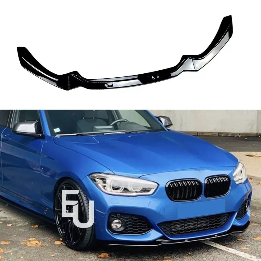 FOR BMW 1 SERIES F20 F21 FRONT SPLITTER LIP M SPORT LCI GLOSS BLACK 2015-2019