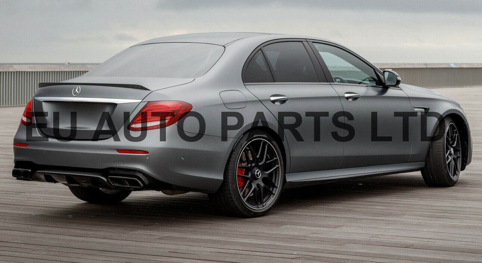 FOR Mercedes E Class 'E63S AMG Style' W213 Gloss Black Boot Lip Spoiler 2016-20