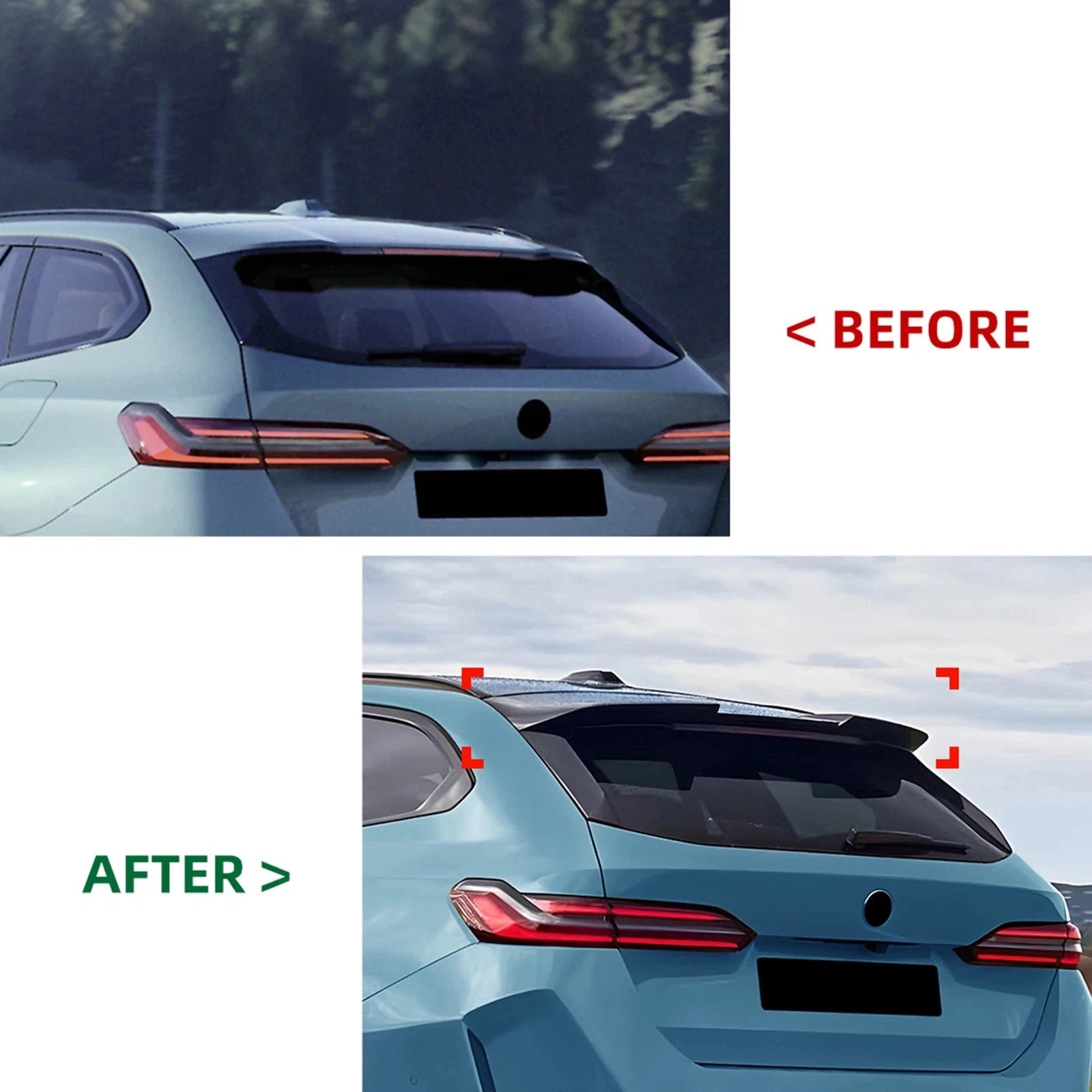 FOR BMW G61 5 SERIES G91 M5 GLOSS BLACK ROOF SPOILER  2024+