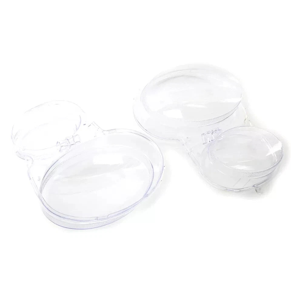 FOR MERCEDES E CLASS W210 2000-2002 PAIR RIGHT LEFT FRONT HEADLIGHT LENS COVER