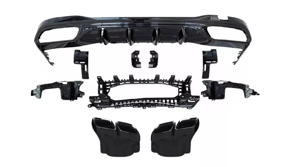 FOR MERCEDES C CLASS W206 C63 AMG REAR DIFFUSER LIP SPLITER TAIL PIPE AMG 2021+