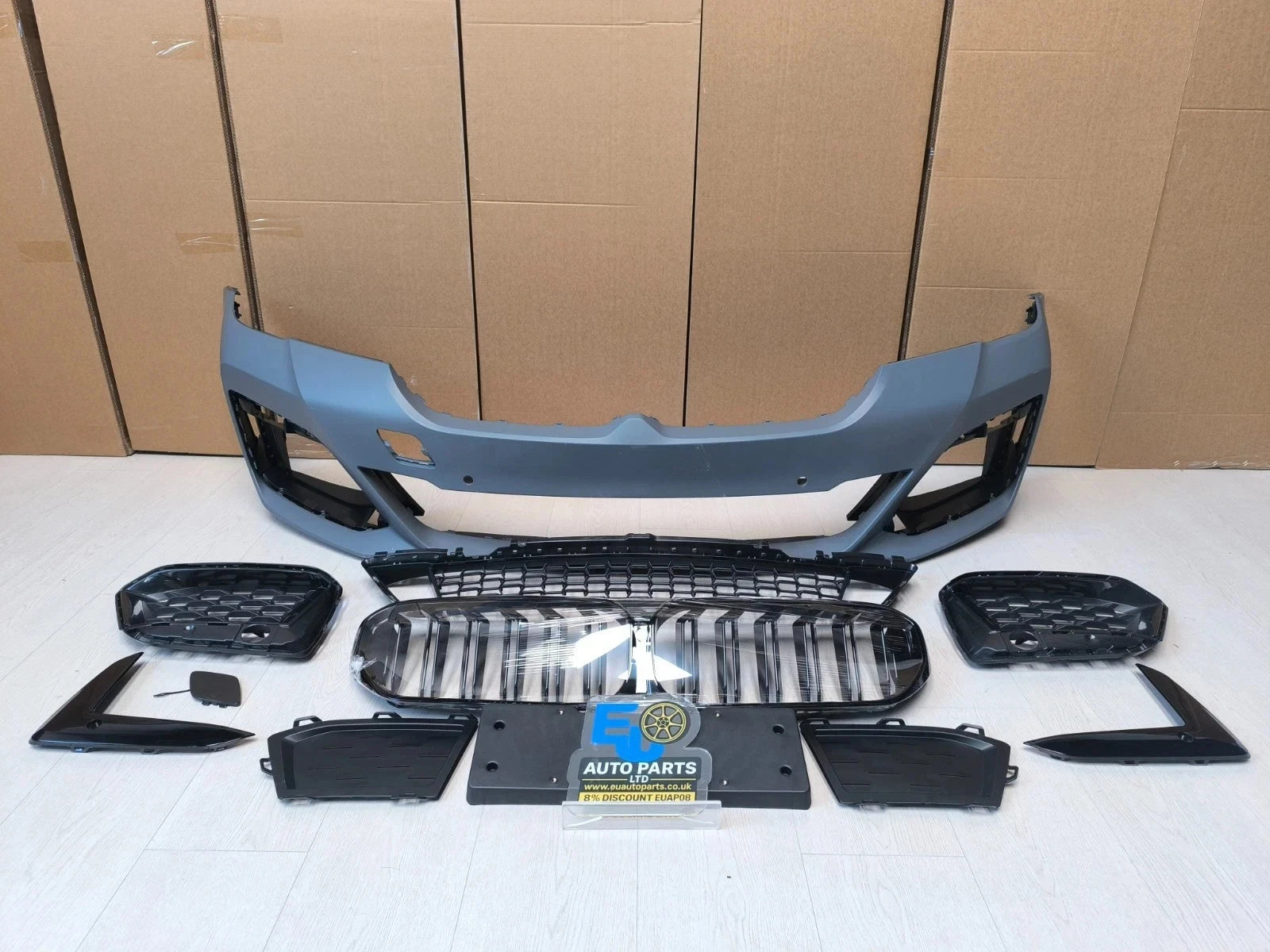 FOR BMW 5 SERIES G30 G31 M SPORT STYLE FRONT BUMPER COMPLETE GRILLS TRIMS 20-23