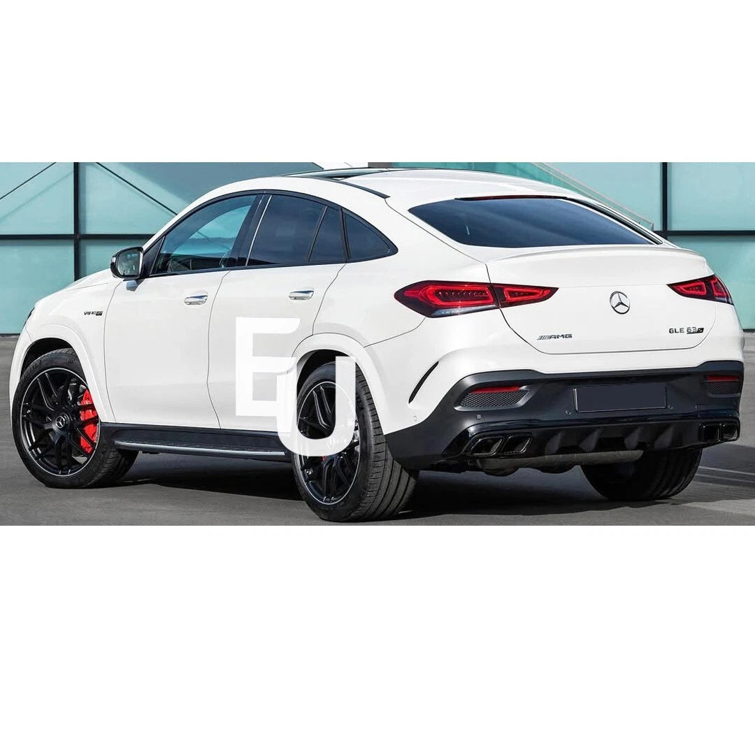 FOR MERCEDES GLE COUPE C167 AMG GLE63 STYLE REAR DIFFUSER & BLACK TAILPIPES 19+