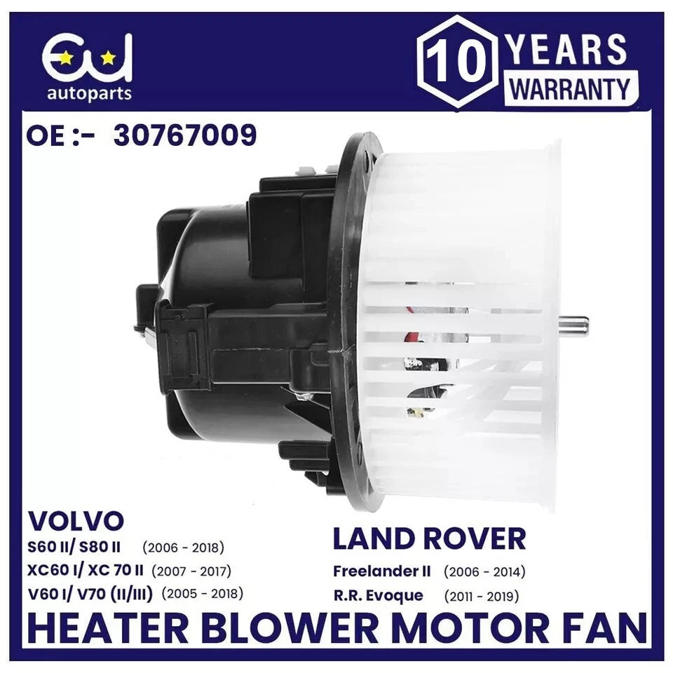 HEATER BLOWER MOTOR FAN FOR VOLVO XC60 XC70 S60 S80 V70 V60 OEM QUALITY 30767009
