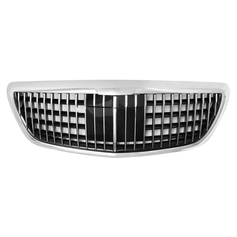 FOR MERCEDES BENZ S CLASS W222 MAYBACH STYLE FRONT GRILL GRILLE CHROME 2014-2021