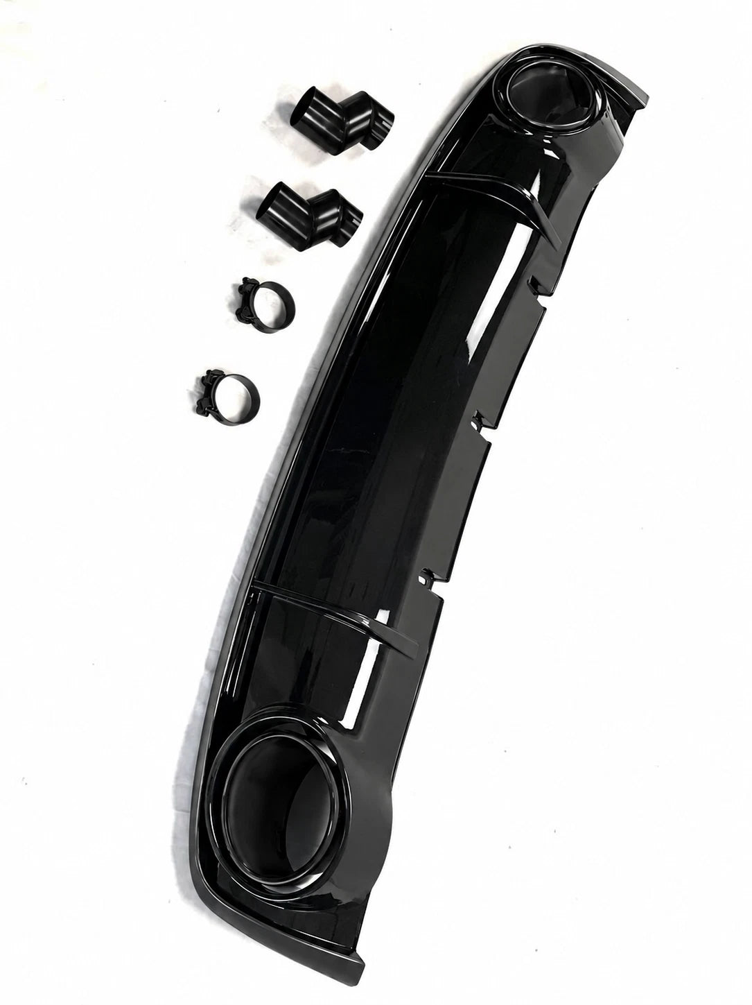 FOR AUDI A4 B8.5 STANDARD RS4 LOOK LCI REAR DIFFUSER W/TAILPIPE BLACK 2012-2015