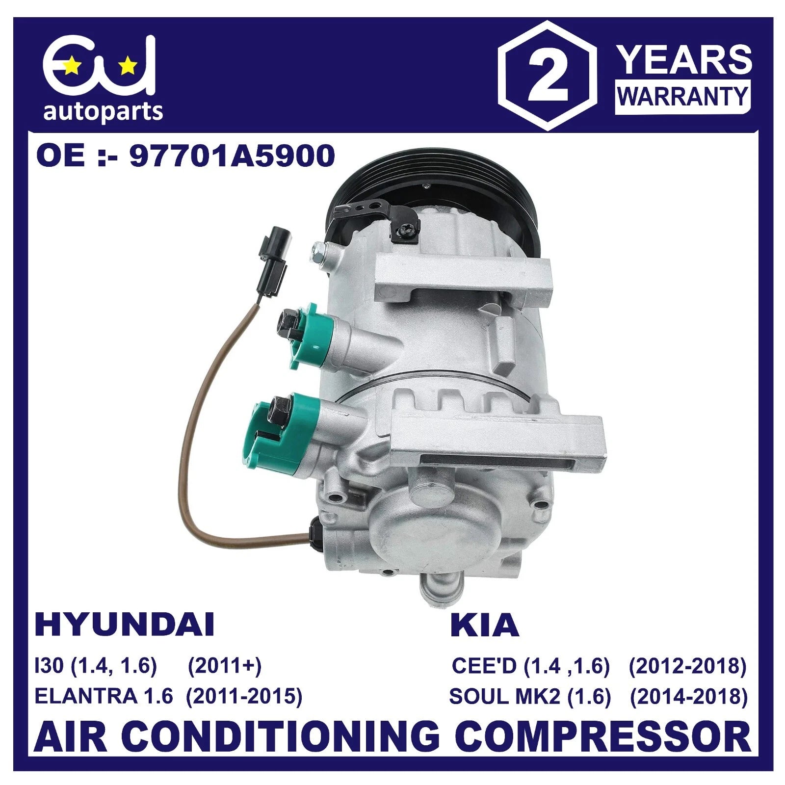 AIR CONDITIONING COMPRESSOR FOR HYUNDAI ELANTRA I30 KIA PRO CEED SOUL 1.4 1.6