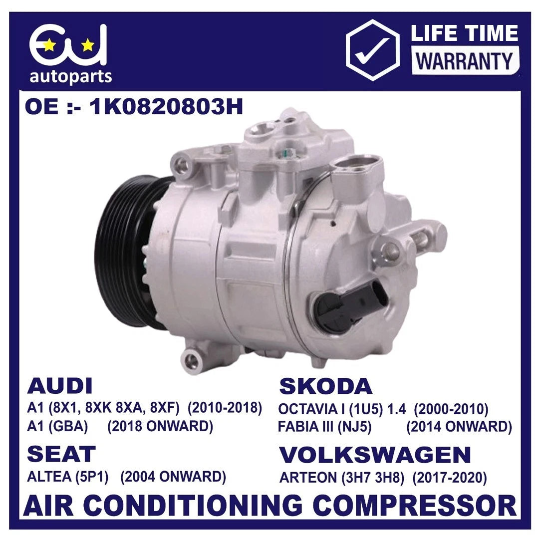 AIR CON A/C COMPRESSOR PUMP FOR SKODA FABIA VW BEETLE CADDY EOS CRAVELLE CRAFTER