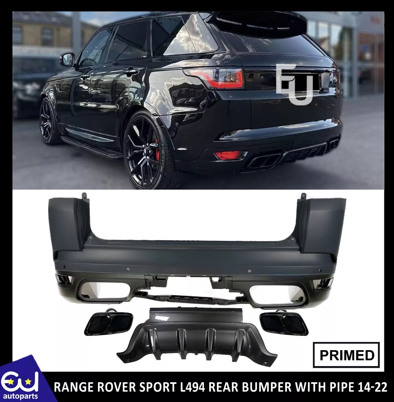 FOR RANGE ROVER SPORT L494 SVR STYLE REAR BUMPER BODY KIT BODYKIT TAIL