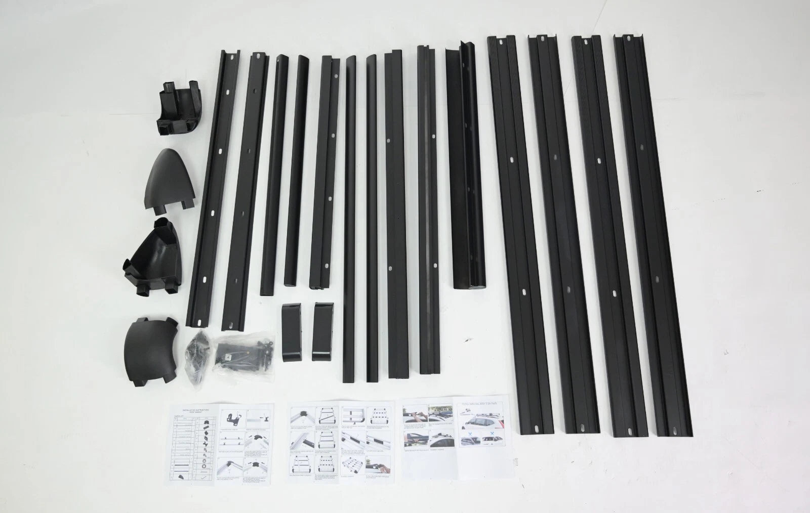 UNIVERSAL ALUMINIUM ROOF RACK BASKET TRAY LUGGAGE CARGO CARRIER BLACK 127*100CM
