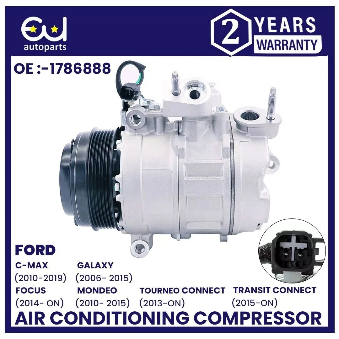 AIR CON AC COMPRESSOR FOR FORD FOCUS MK3 C-MAX GALAXY MK2 MONDEO TRANSIT CONNECT