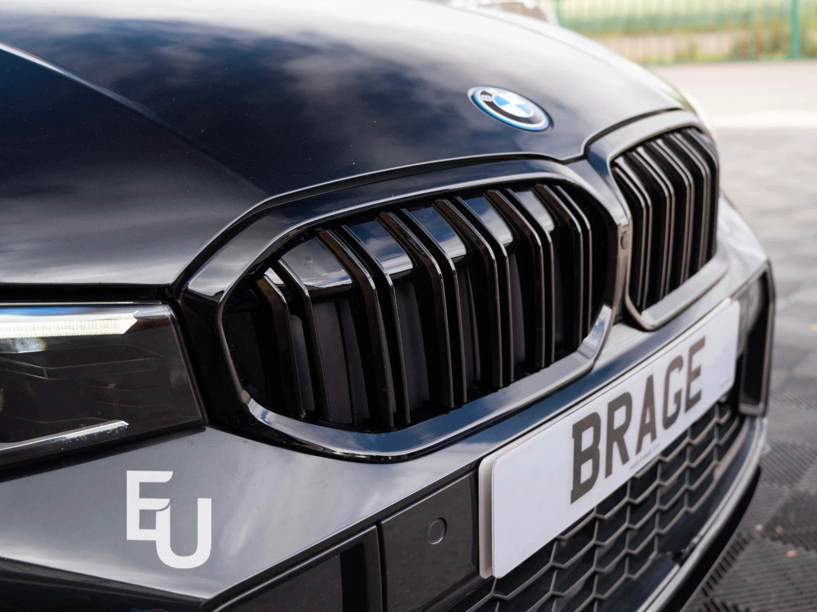 DOUBLE SLAT FOR BMW 3 SERIES G20 G21 LCI KIDNEY GRILL GRILLE GLOSS BLACK 2022+