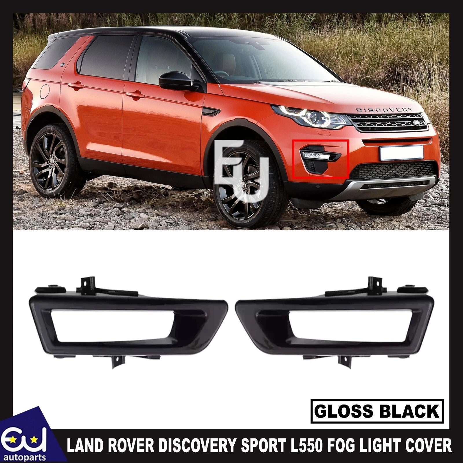 FRONT BUMPER FOG LIGHT GRILL TRIM FOR LAND ROVER DISCOVERY SPORT L550 2014-2018