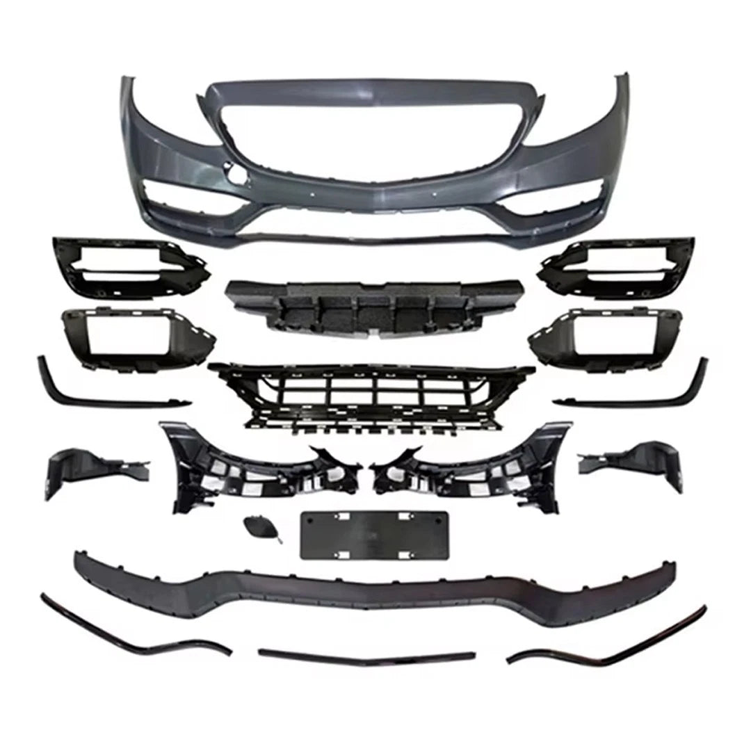 FOR MERCEDES C CLASS W205 C205 S205 FACELIFT C63 LOOK FRONT BUMPER 2014-2018