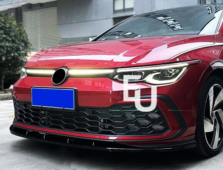 FOR VW Golf MK8 GTI GTD R LINE FRONT SPLITTER SPOLER LIP BODY KIT GLOSS BLK 20+