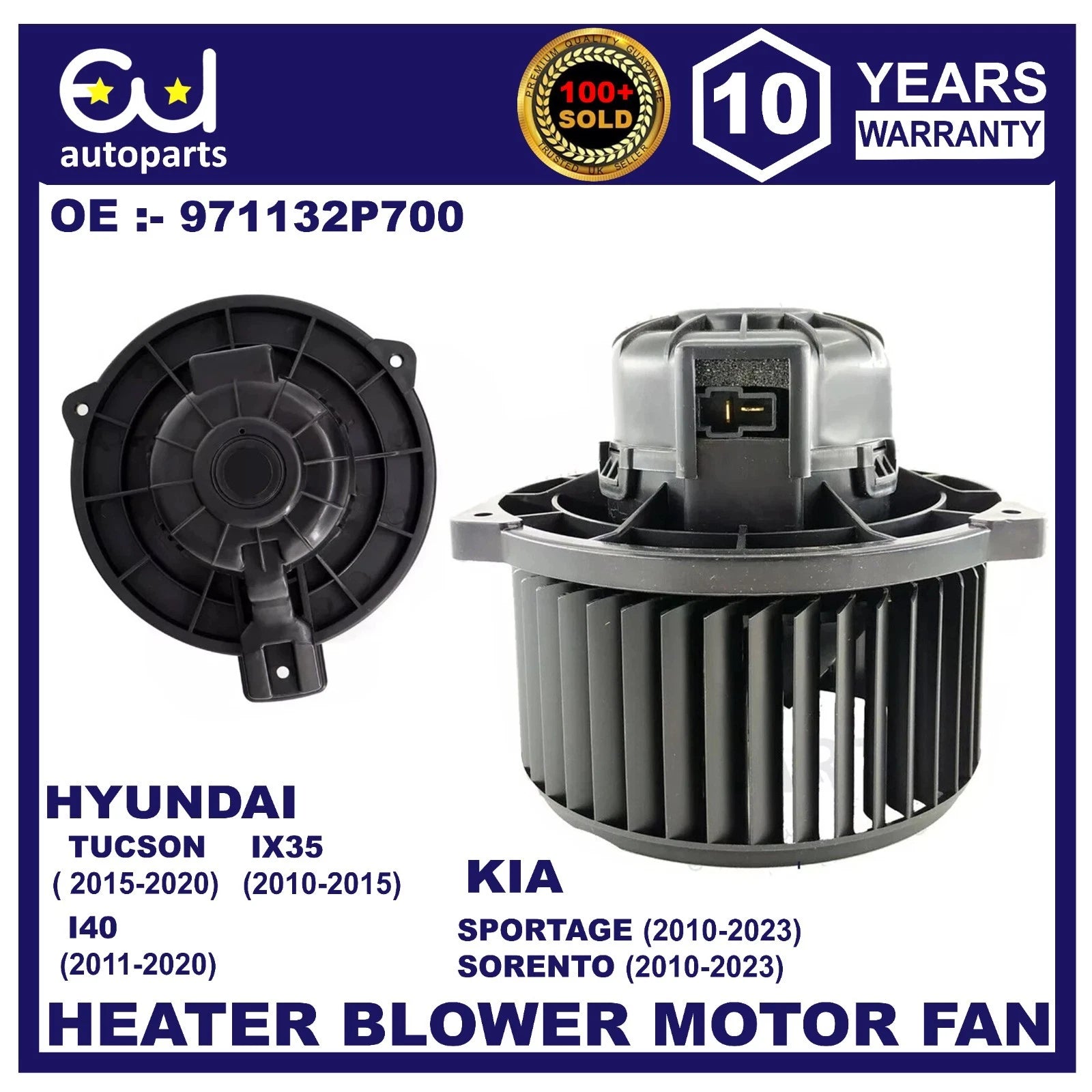 HEATER BLOWER MOTOR FAN FOR HYUNDAI I40 TUCSON IX35 KIA SPORTAGE SORENTO 10-23