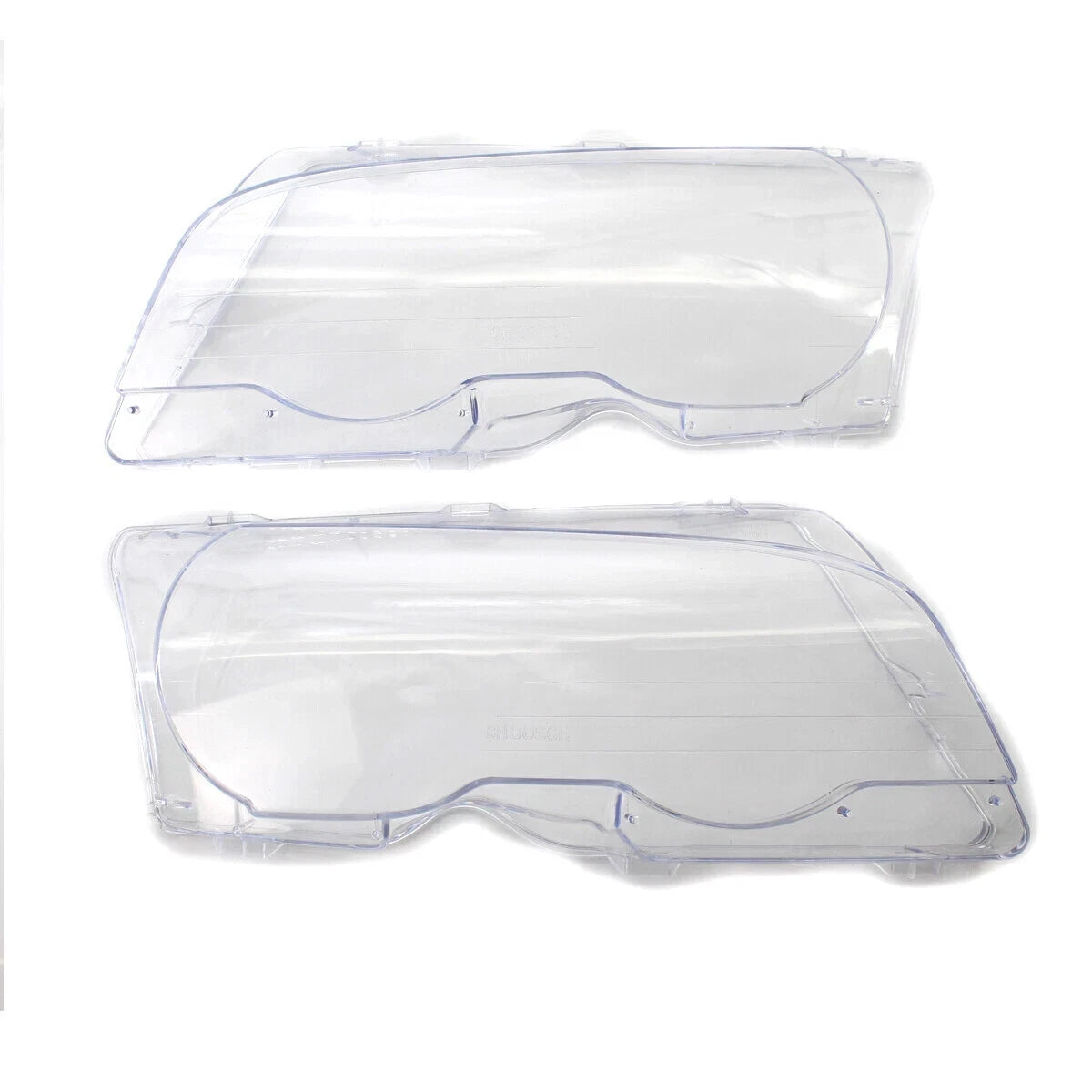 FOR BMW E46 3 SERIES LEFT RIGHT PAIR HEADLGHT HEADLAMP LENS CLEAR COVER 1999-01