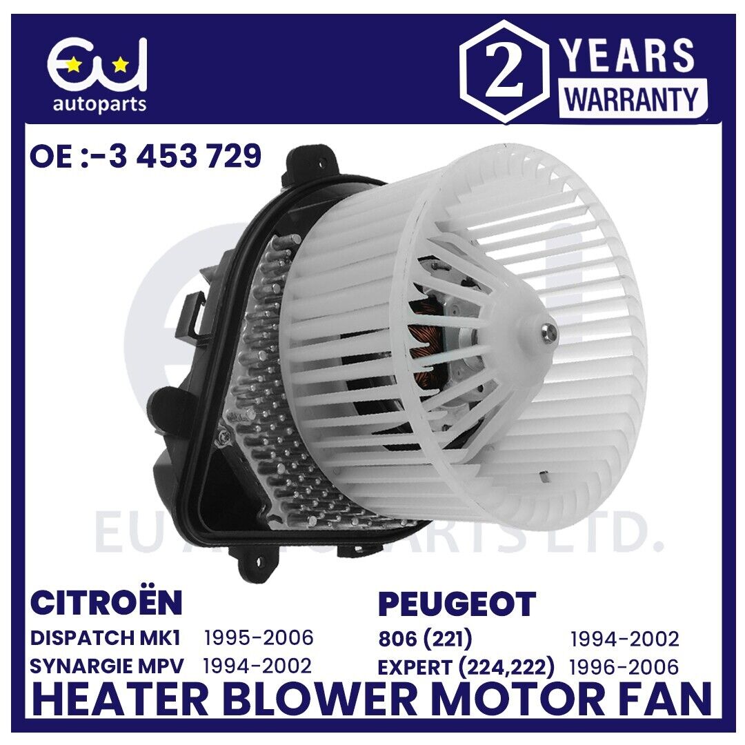 HEATER BLOWER MOTOR FAN W/ RESISTOR LEFT FOR CITROEN DISPATCH PEUGEOT EXPERT 806