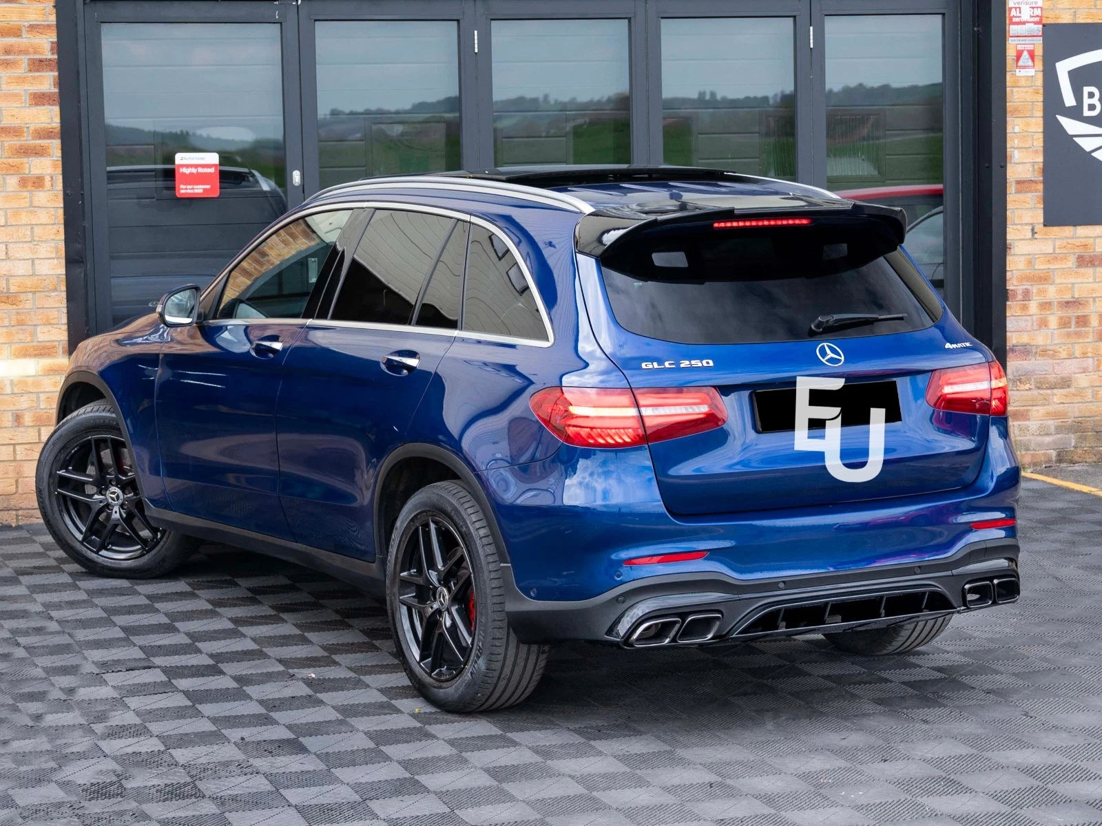 FOR MERCEDES GLC X253 SUV AMG GLC63 STYLE REAR DIFFUSER & TAILPIPES 2016-22