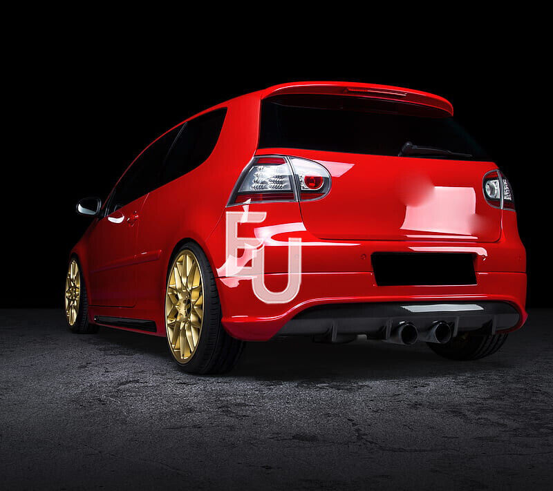 FOR VW GOLF 5 MK5 R32 REAR BUMPER DIFFUSER SHARK FIN 2005-2008 GLOSS BLACK