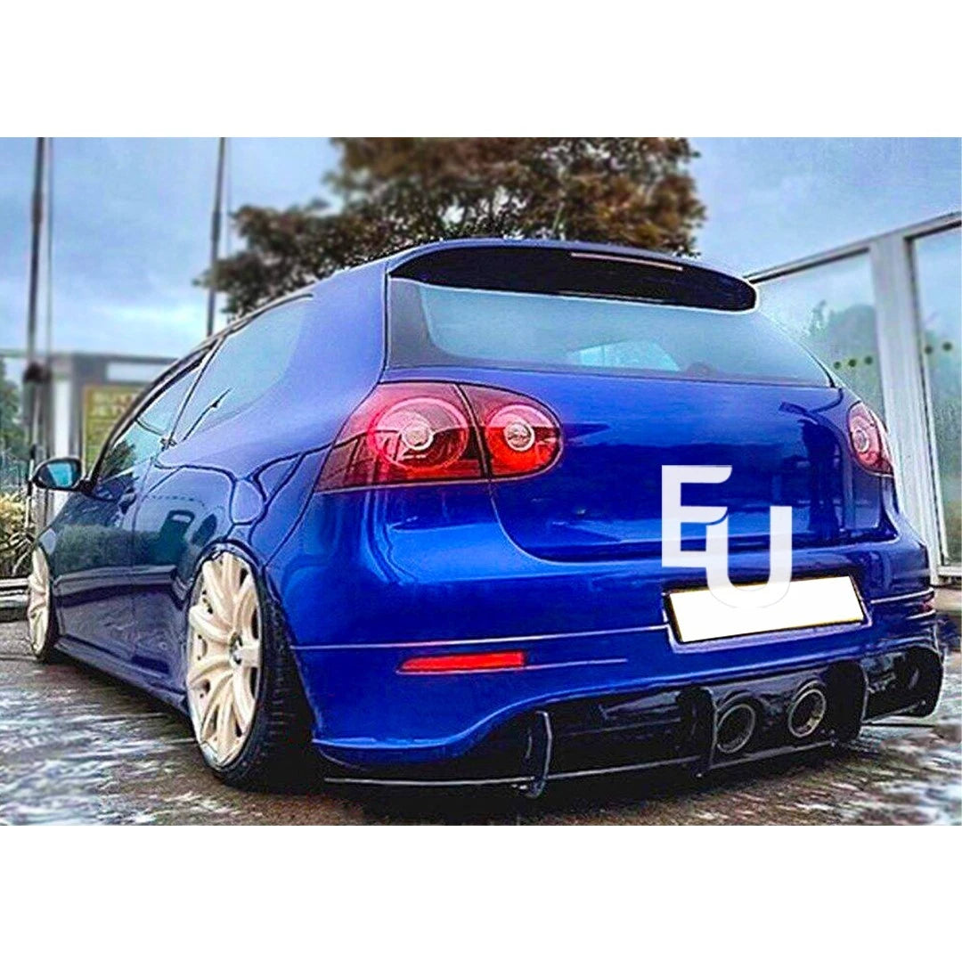 FOR VW GOLF 5 MK5 R32 REAR BUMPER DIFFUSER SHARK FIN 2005-2008 GLOSS BLACK