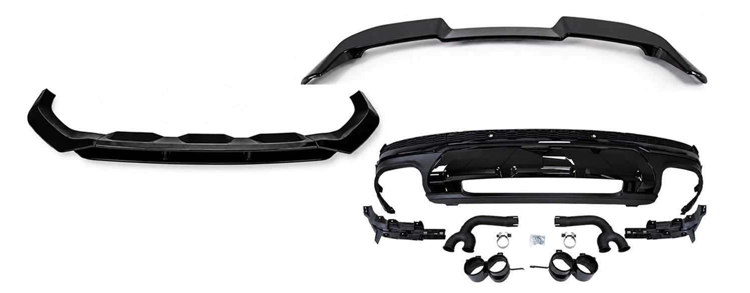 SQ7 CONVERSION BODYKIT FRONT SPLITTER REAR DIFFUSER LCI FOR AUDI Q7 S-LINE 2020+