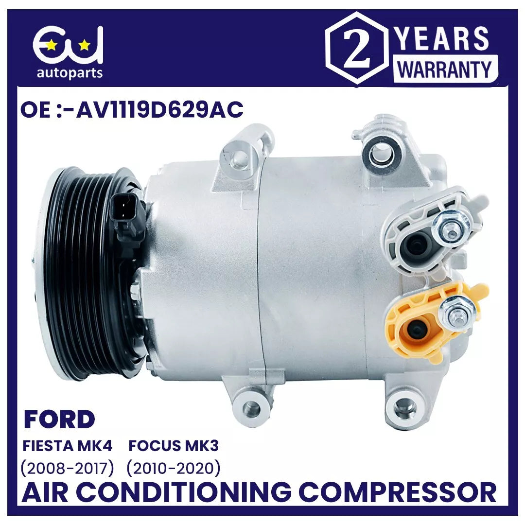 AIR CONDITIONING A/C COMPRESSOR FOR FORD FOCUS MK3 FIESTA MK6 AV1119D629BA 08-20