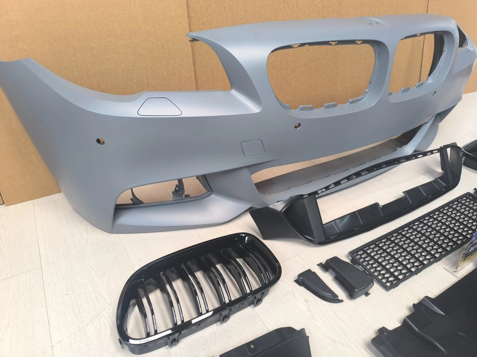 FRONT BUMPER FOR BMW 5 SERIES F10 F11 M-SPORT 2013-17 PRIMED PDC & WASHER HOLES