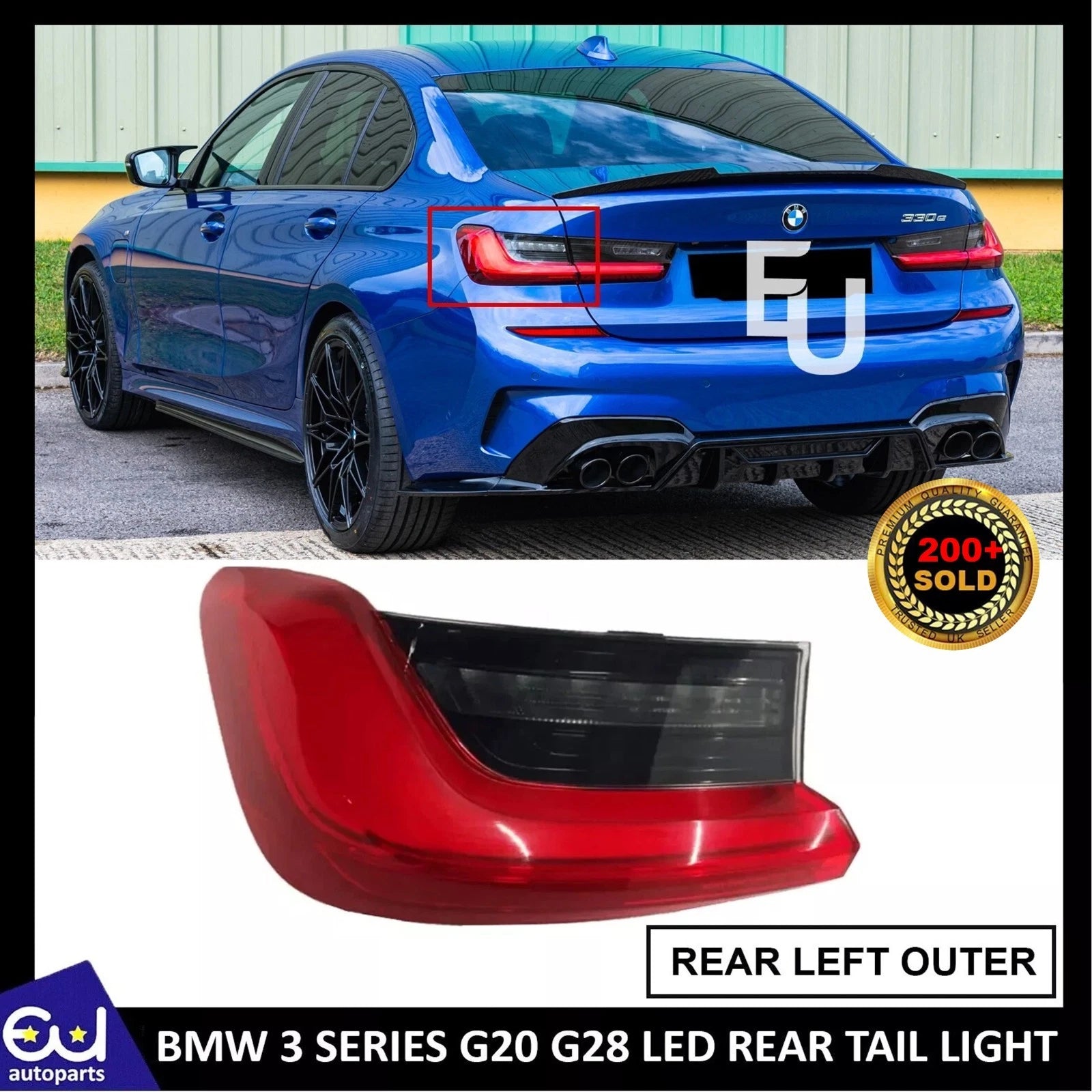 FOR BMW 3 SERIES G20 G28 LED OUTER REAR TAIL LIGHT LAMP PASSENGER LEFT SIDE 18+