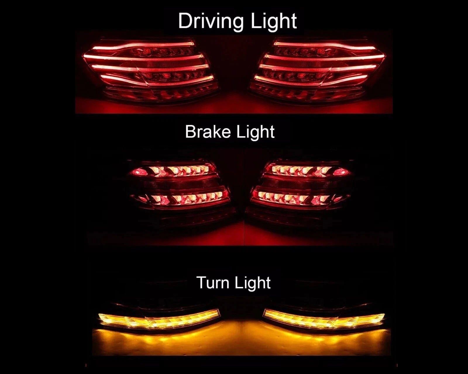 FOR MERCEDES W212 E CLASS LED TAIL LIGHT LAMPS SET OUTER INNER FACELIFT UPGRADE