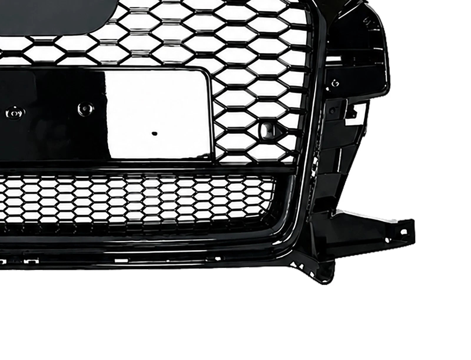 RSQ3 STYLE FRONT HONEYCOMB GRILLE GLOSS BLACK FOR AUDI Q3 8U 2015–2018 ABS