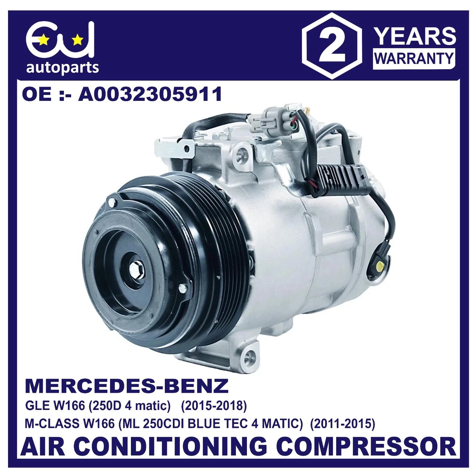 AIR CON A/C COMPRESSOR PUMP FOR MERCEDES GLE CLASS W166 250d CDI DCP17162