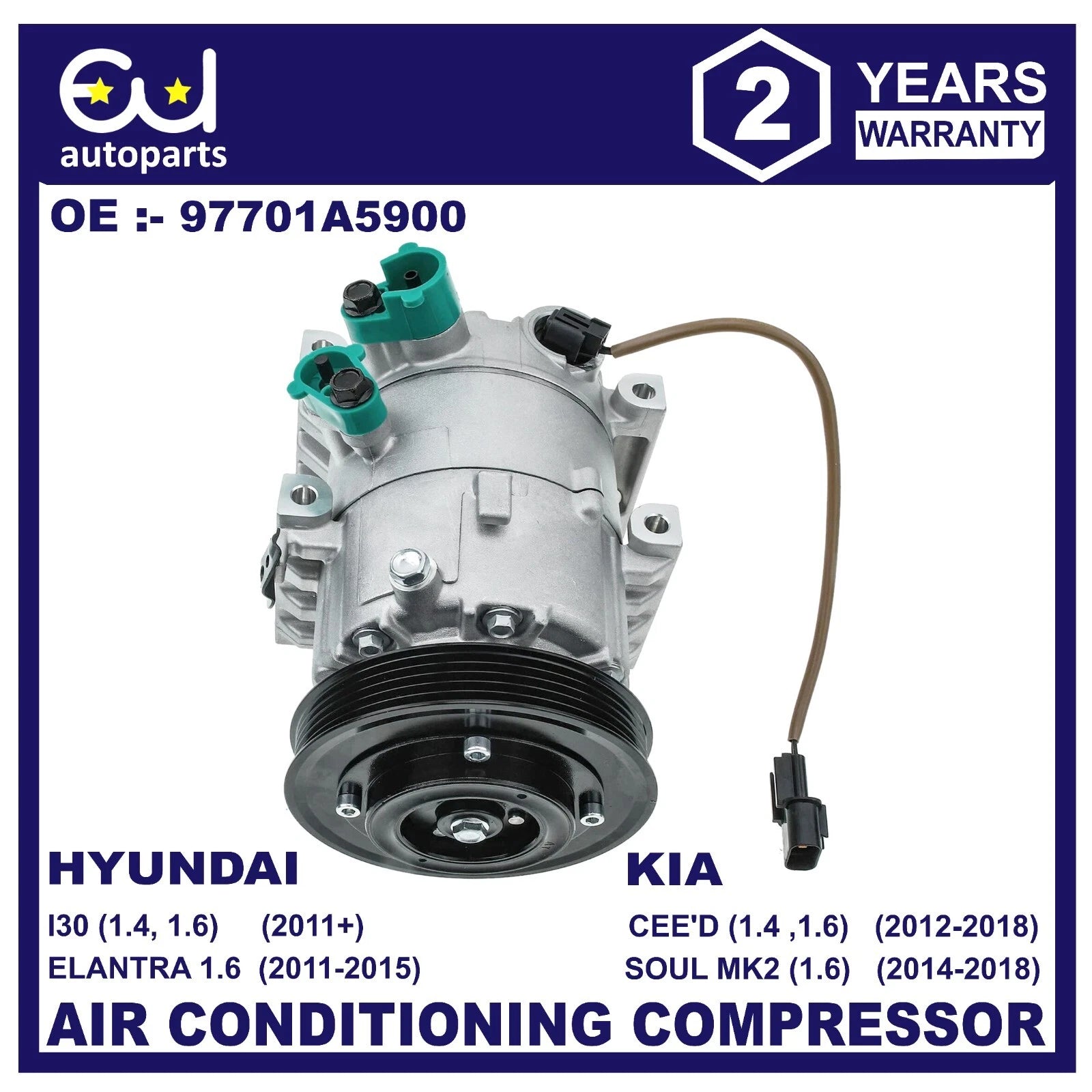 AIR CONDITIONING COMPRESSOR FOR HYUNDAI ELANTRA I30 KIA PRO CEED SOUL 1.4 1.6