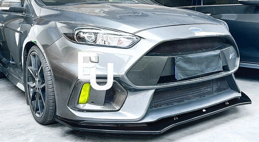 FOR FORD FOCUS RS MK3 3.5 FRONT SPLITTER SPOILER LIP WING GLOSS BLACK 2012-2018