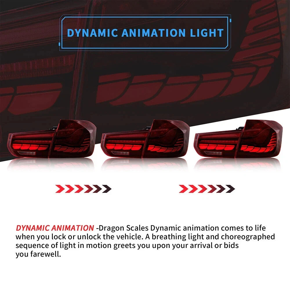 SEQUENTIAL LED GTS REAR TAIL LIGHT LIGHTS LAMP FOR BMW 3 SERIES F30 F80 M3 2012+