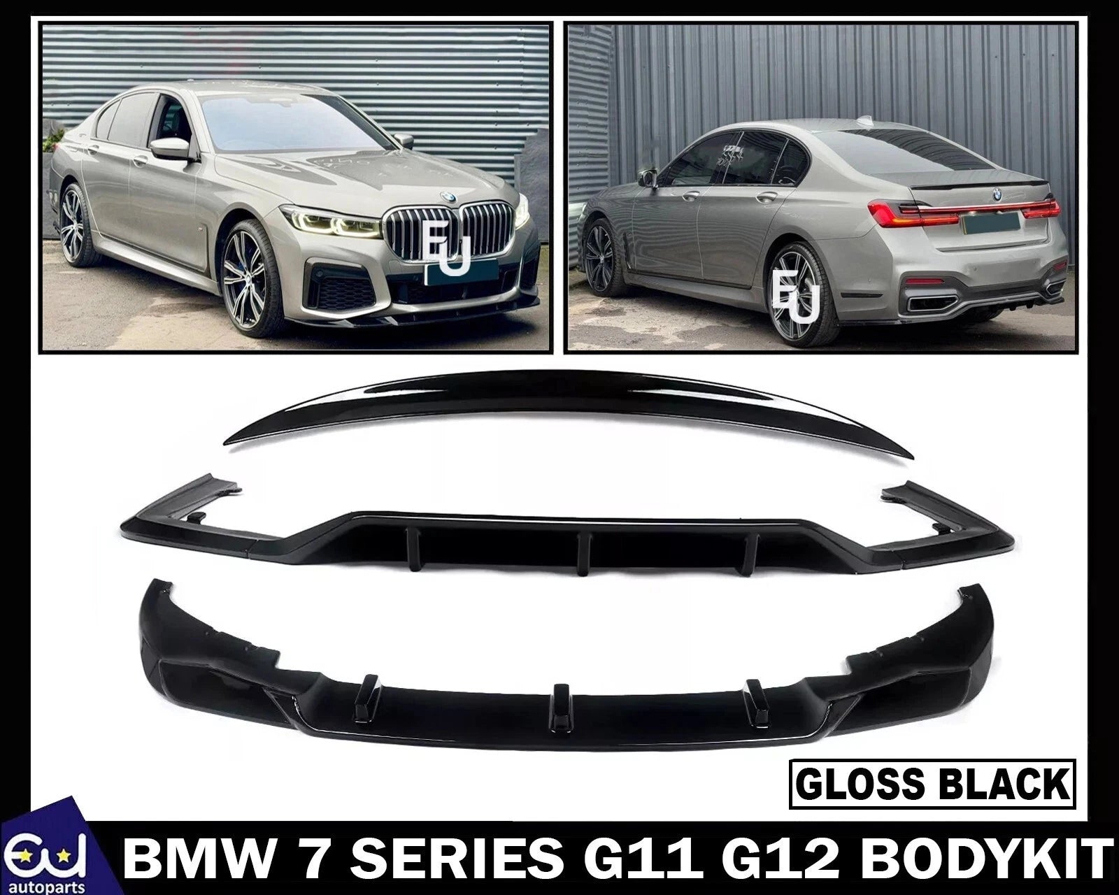 FOR BMW 7 SERIES G11 G12 BODYKIT BODY KIT REAR DIFFUSER FRONT LIP SPLITTER 19+