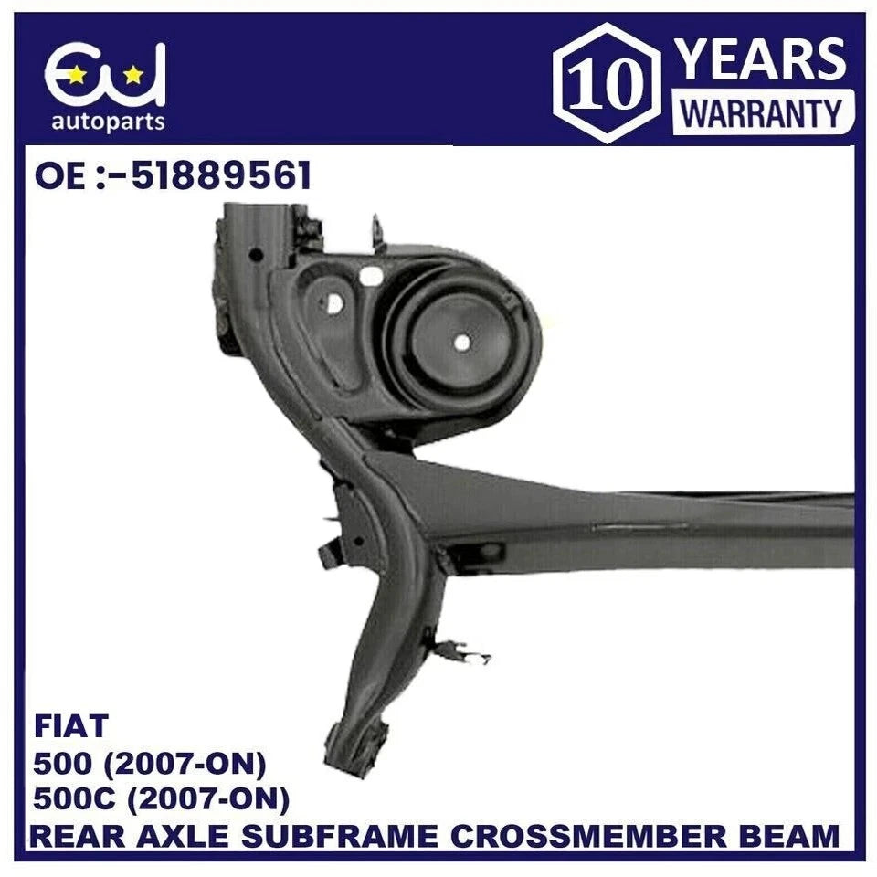 HEAVY DUTY REAR AXLE SUBFRAME FOR FORD KA 08-16 FIAT 500 4MM THICKER METAL