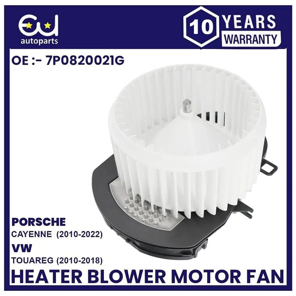 HEATER BLOWER MOTOR FAN FOR PORSCHE CAYENNE 92A VW TOUAREG 10-22 7P0820021G RHD