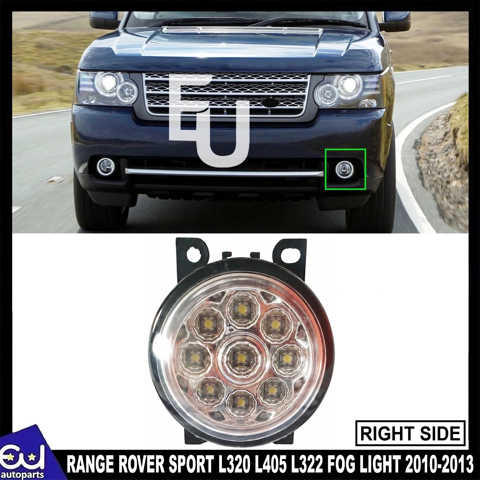RIGHT LED FRONT FOG LIGHT LAMP FOR LAND ROVER RANGE ROVER SPORT L320 L405 L322