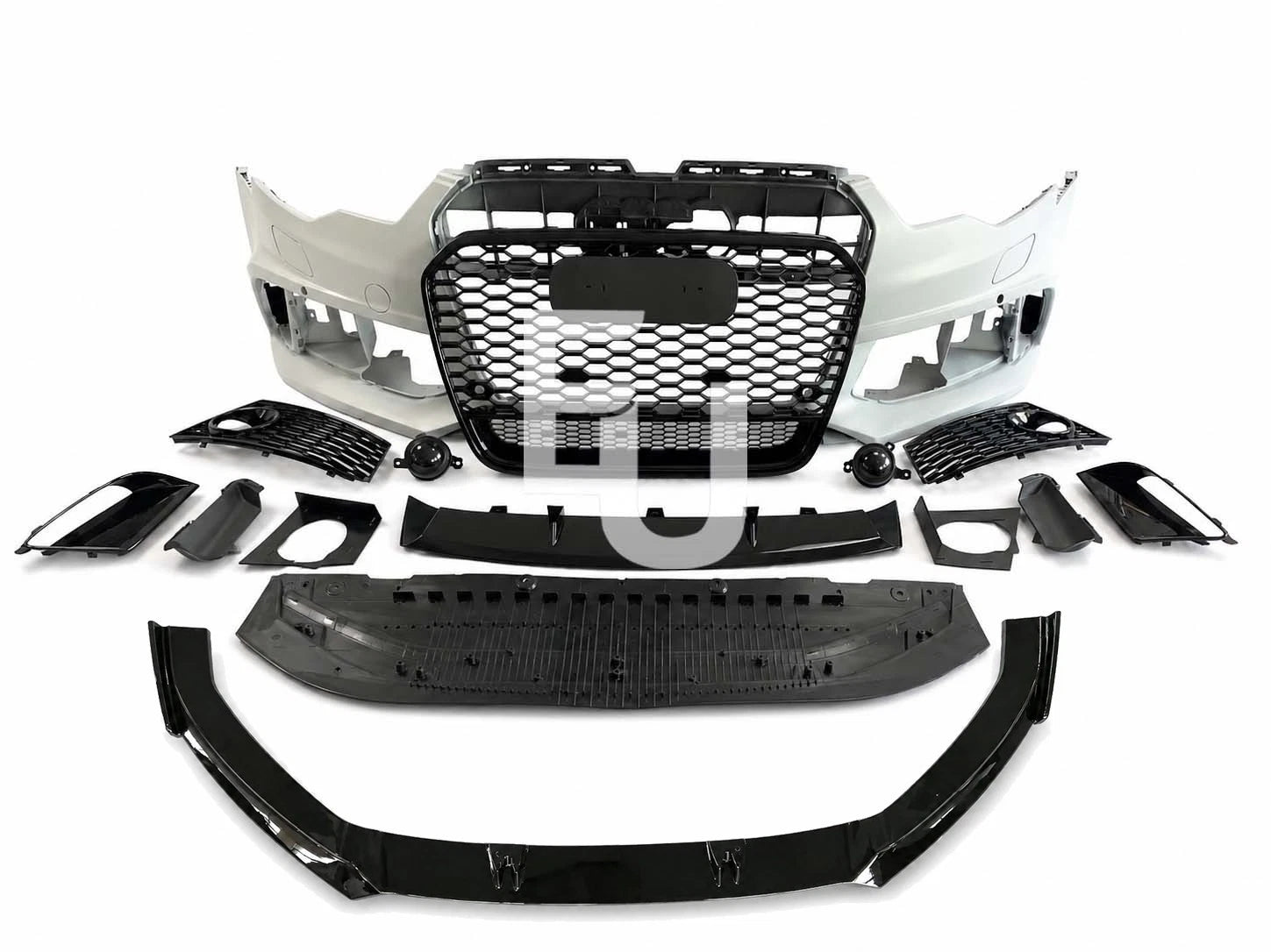 RS6 LOOK FRONT BUMPER CONVERSION BODYKIT W/SPLITTER FOR AUDI A6 S6 C7 2011-2014