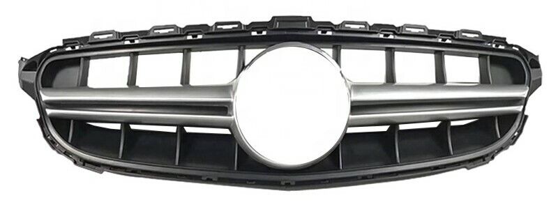 FOR MERCEDES BENZ C-CLASS W205 C205 13-18 FRONT GRILLE BLACK SILVER AMG STYLE