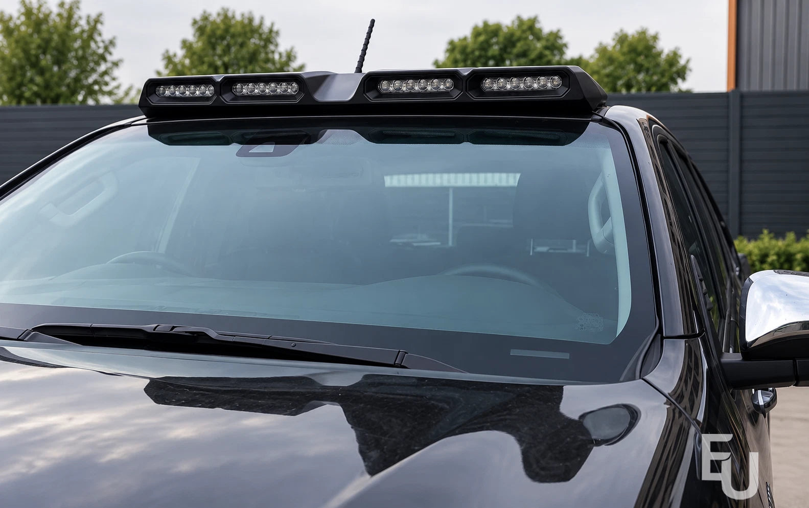 ROOF LIGHT BAR DRL LED LIGHTS GLOSS BLACK FOR TOYOTA HILUX MK8 MK9 2014+