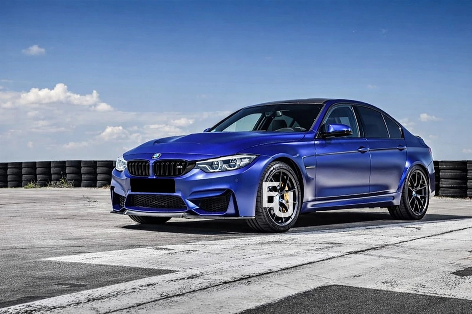 FOR BMW F30 F31 M3 CONVERSION FRONT BUMPER SPLITTER BODYKIT PRIMED PDC 2011-19