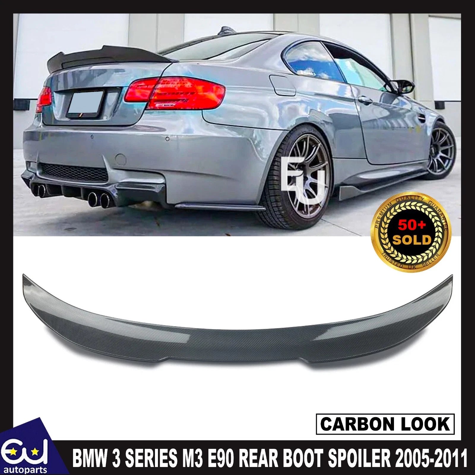 REAR BOOT SPOILER WING HIGH KICK PSM DUCKTAIL FOR BMW 3 SERIES M3 E90 CARBON