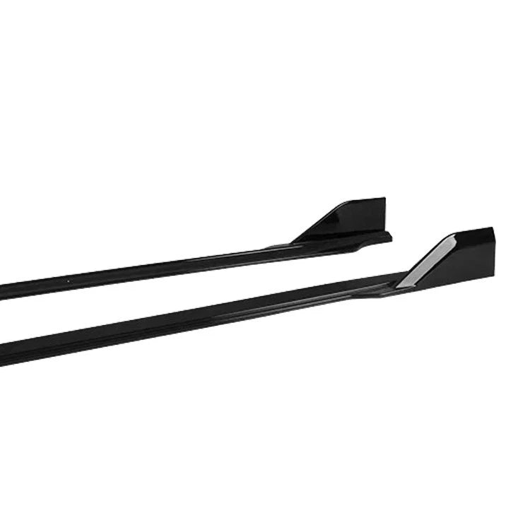 GLOSSY BLACK SIDE SKIRTS EXTENSION BLADES LIP SPOILER FOR BMW X1 F48 2016-2022