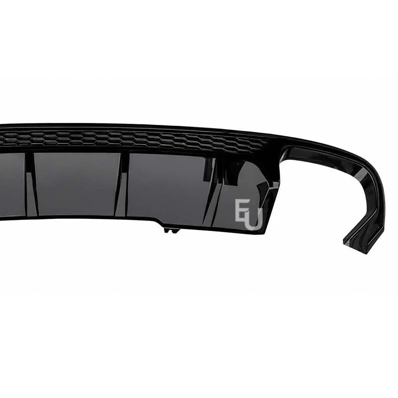FOR AUDI A4 S4 B9 S LINE PRE-LCI REAR DIFFUSER TAILPIPES GLOSS BLACK 2015-2019