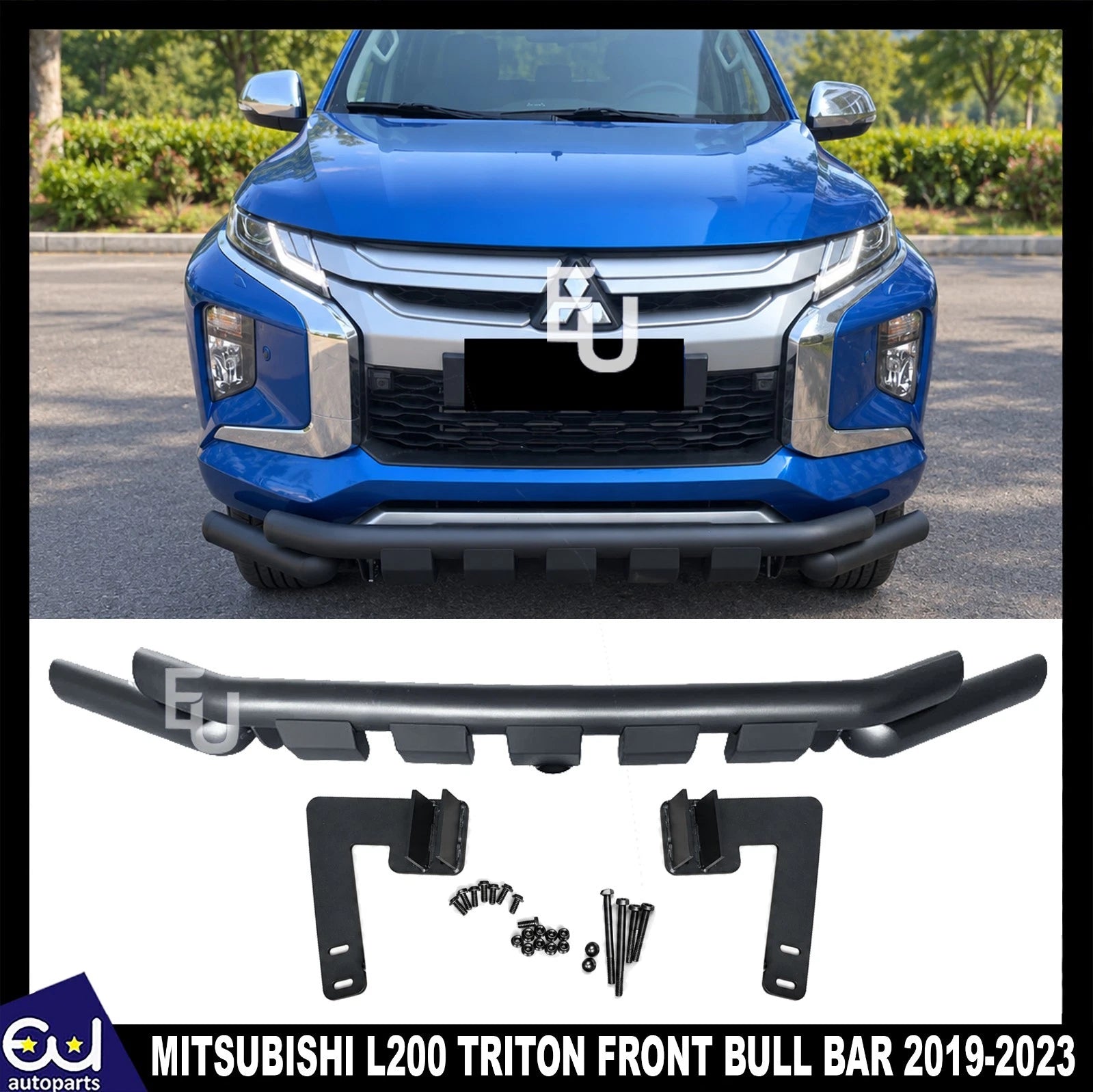 FOR MITSUBISHI L200 TRITON SERIES 5 FRONT BUMPER BULL BAR 2019-2023 FACELIFT
