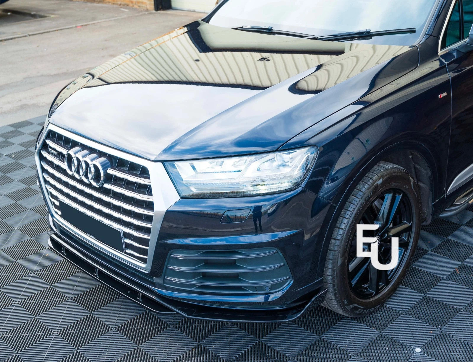 FOR AUDI Q7 SQ7 S LINE 4M FRONT BUMPER SPLITTER LIP GLOSS BLACK FACELIFT 2020+