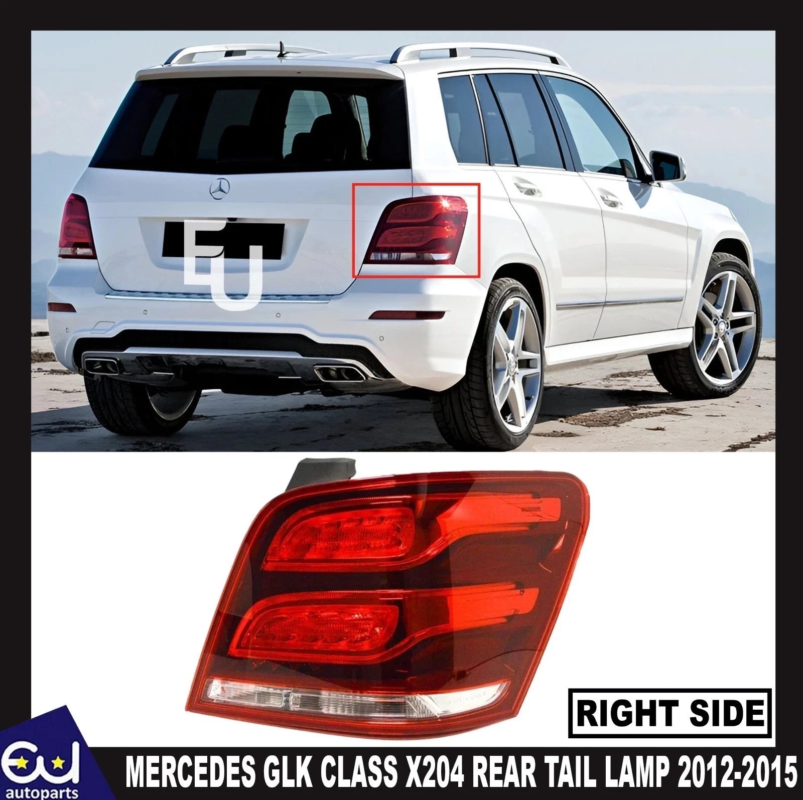 FOR MERCEDES GLK CLASS X204 REAR TAIL LIGHT LAMP LED RIGHT DRIVER SIDE 12-15 LCI