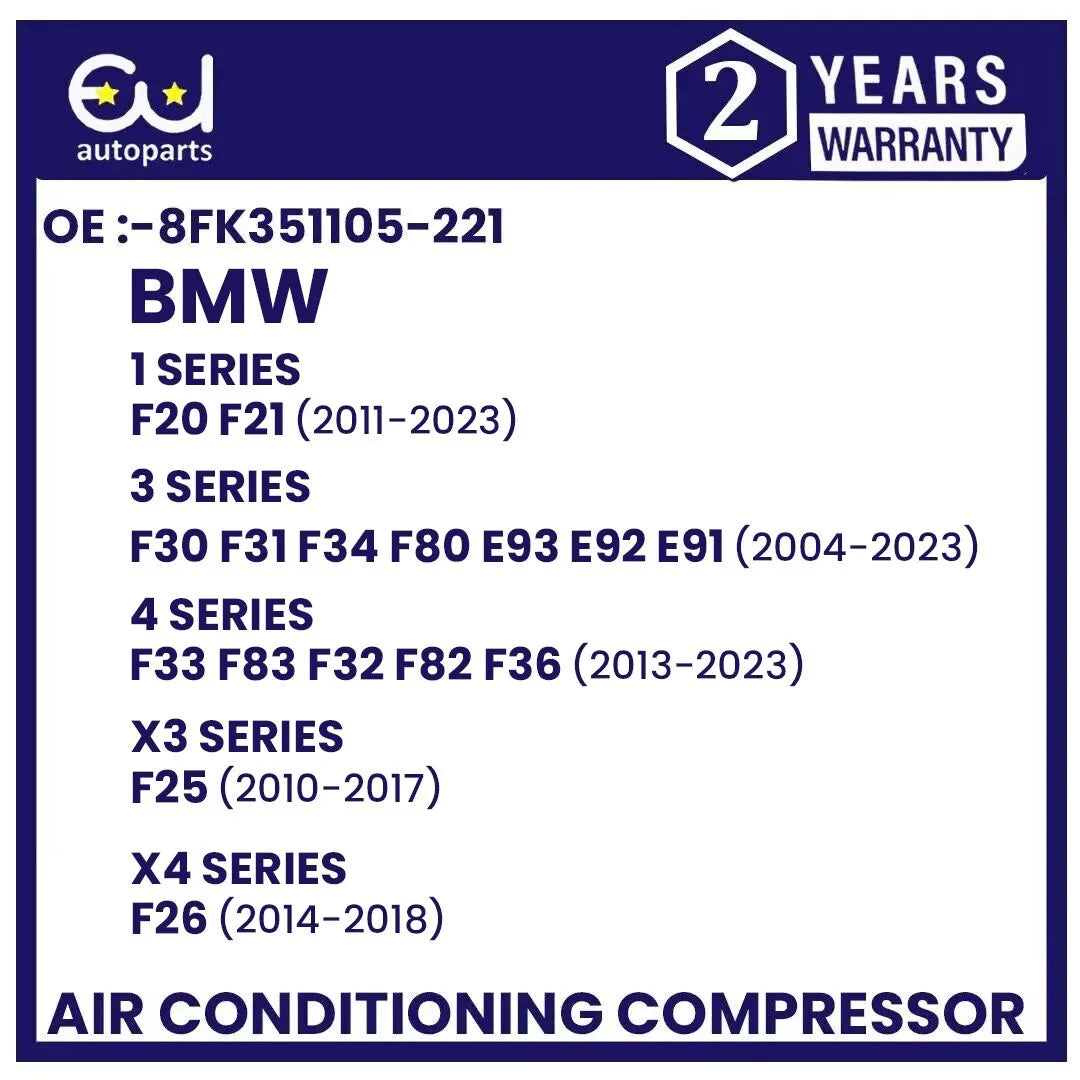 AIR CON AC COMPRESSOR PUMP FOR BMW 1 3 4 SERIES X3 X4 F20 F30 F32 F25 F26 E90